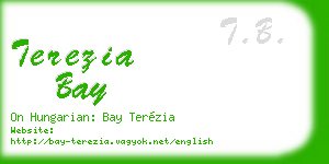 terezia bay business card